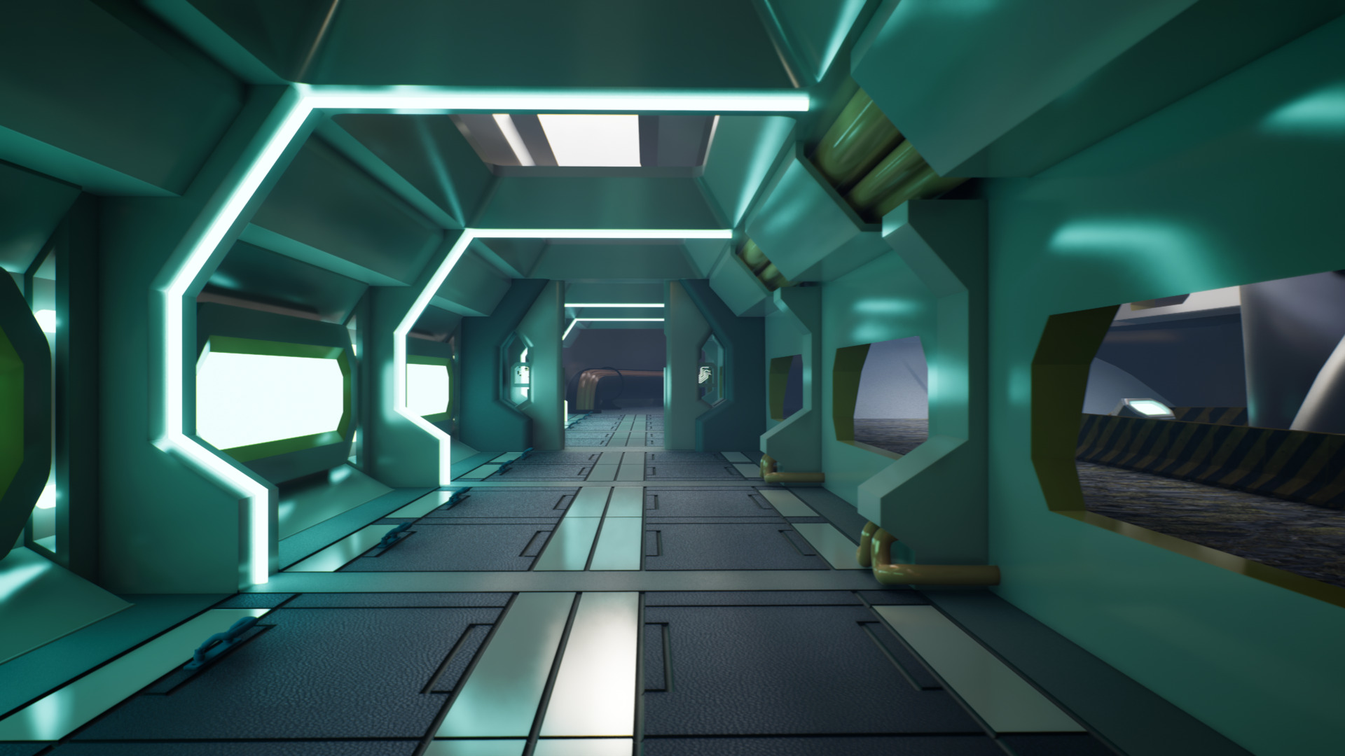 Rendered environment walkthrough frame